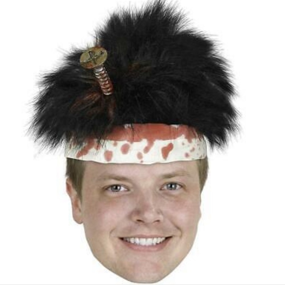 Halloween Horror Hat The Turning Screw Battery Operated Scary Blood Bandage‎ Hat